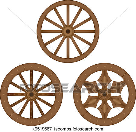 450x435 Clip Art Of Old Wooden Wheels K9519667
