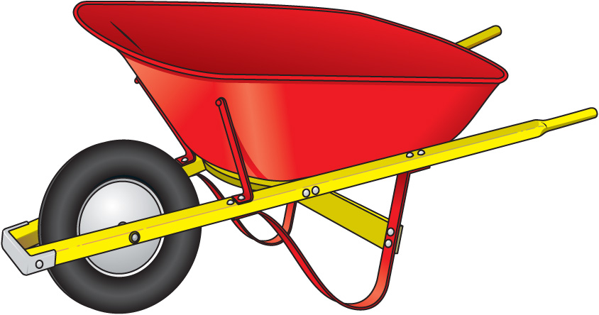 844x444 Computer In Wheelbarrow Clipart