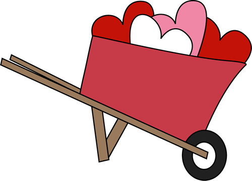 500x359 Wheelbarrow Of Hearts Clip Art