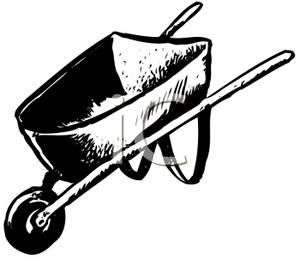 300x259 Picture Black And White Wheelbarrow