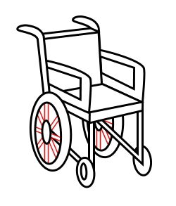 250x293 Drawing A Cartoon Wheelchair Clipart Clipart Image