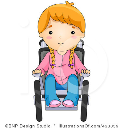 400x420 Girl Clipart Wheelchair