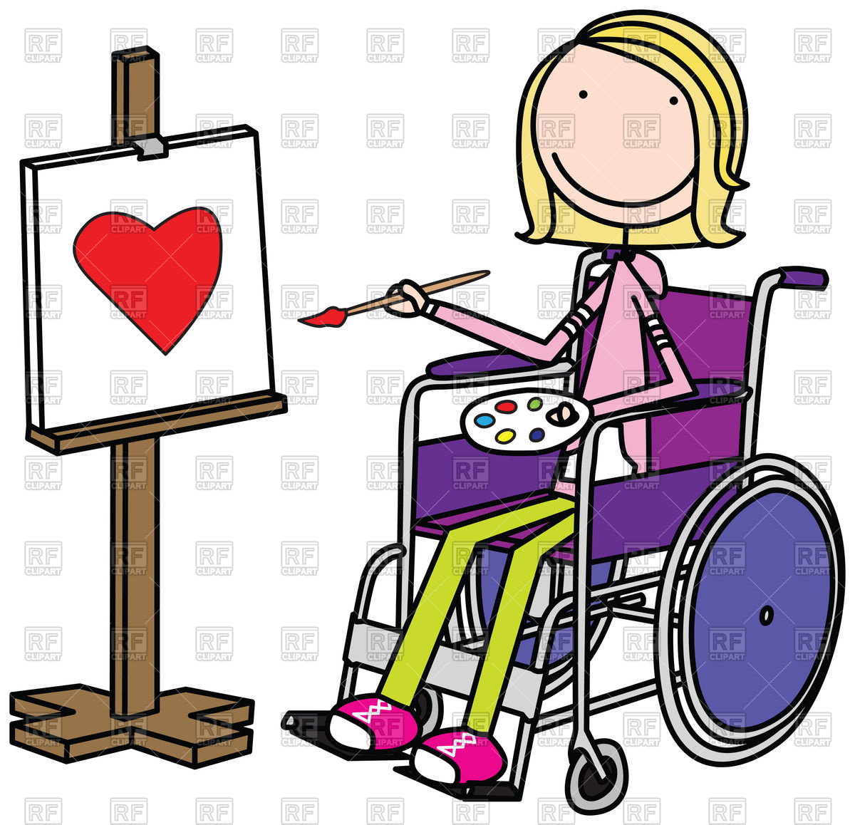 1200x1158 Girls With Disabilities Sitting In Wheelchair And Draws Heart
