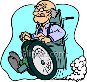 300x283 Going Fast In His Wheelchair
