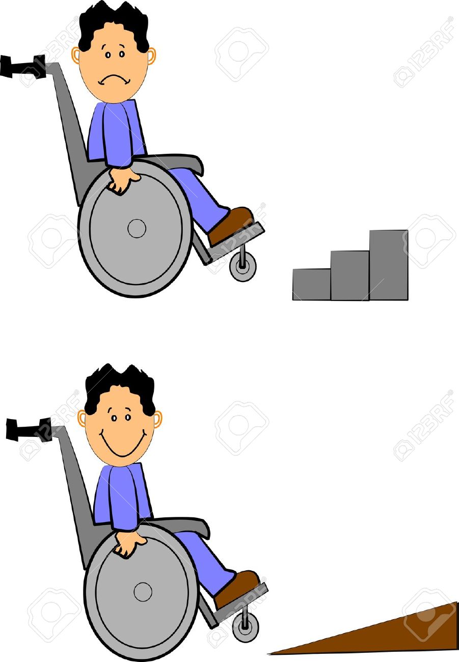 901x1300 Clipart Handicap Ramp