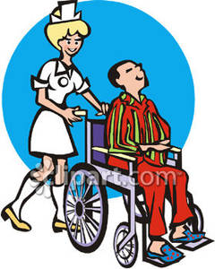 240x300 In A Wheelchair Being Pushed By A Pretty Nurse
