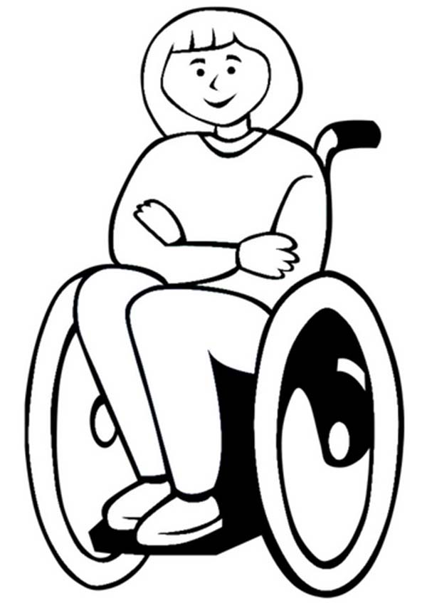 600x847 Wheelchair Image Clipartsco Coloring Pages Handicap In Coloring
