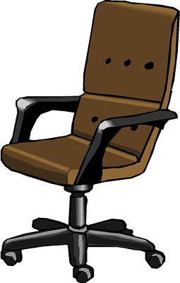 255x400 Desk Chair With Wheels Clip Art Cliparts