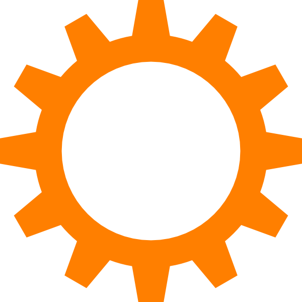 600x600 Orange Cog Wheel Clip Art