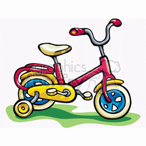 300x300 Royalty Free Bike With Training Wheels 171132 Vector Clip Art
