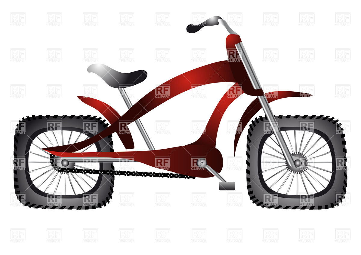 1200x849 Abnormal Bicycle With Square Wheels Royalty Free Vector Clip Art