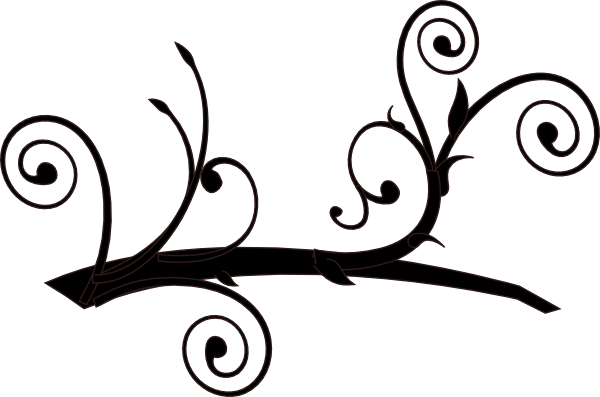 600x397 Dark Whimsy Branch Clip Art