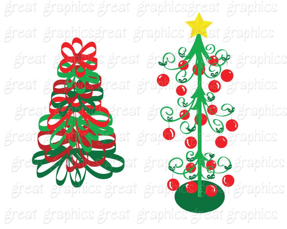 1000x800 Christmas Tree Clipart Whimsical Christmas Digital Clip Art