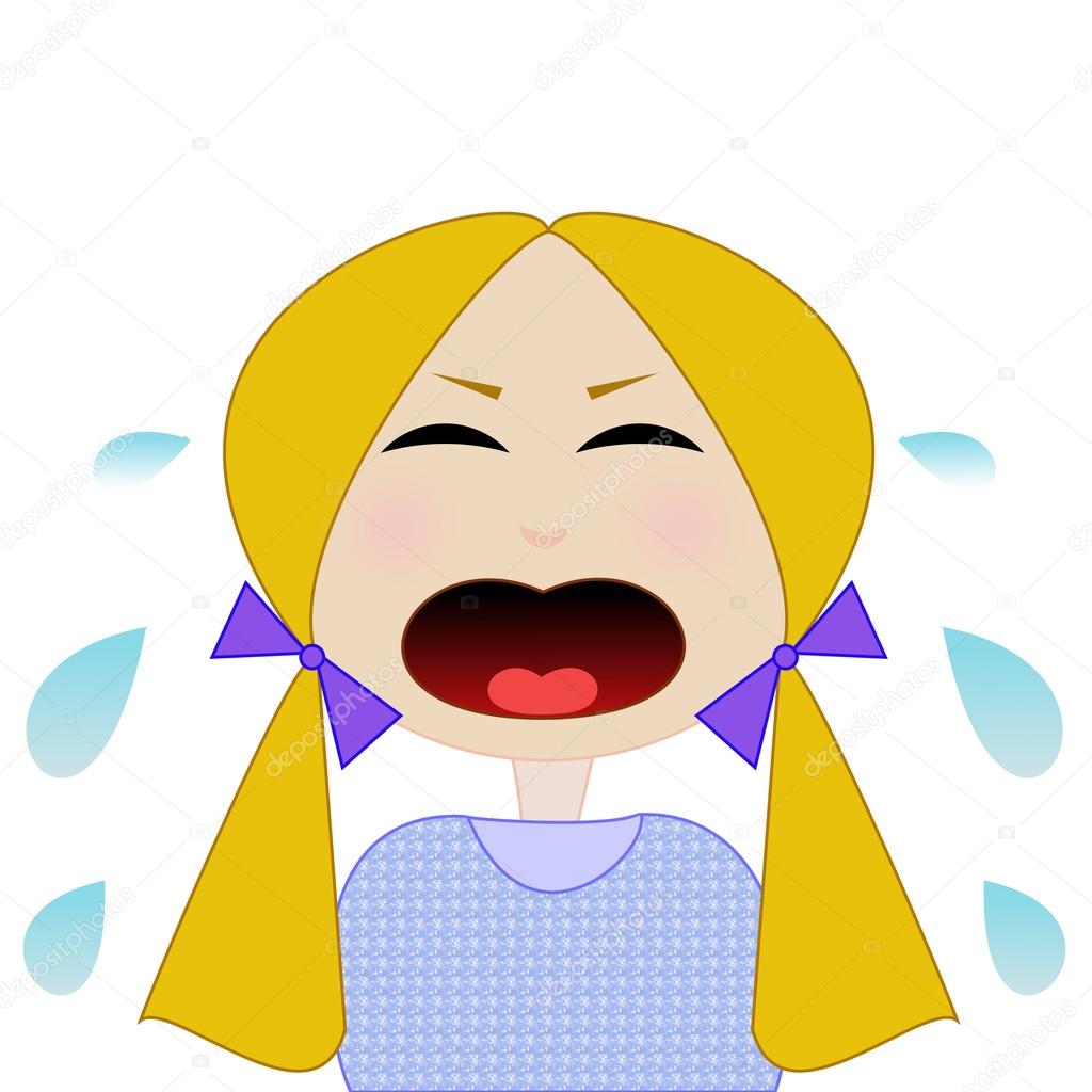 1024x1024 Whining Girl On A White Background Stock Photo Galina2703