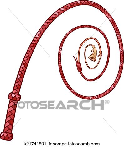 396x470 Clipart Of Braided Leather Whip K21741801