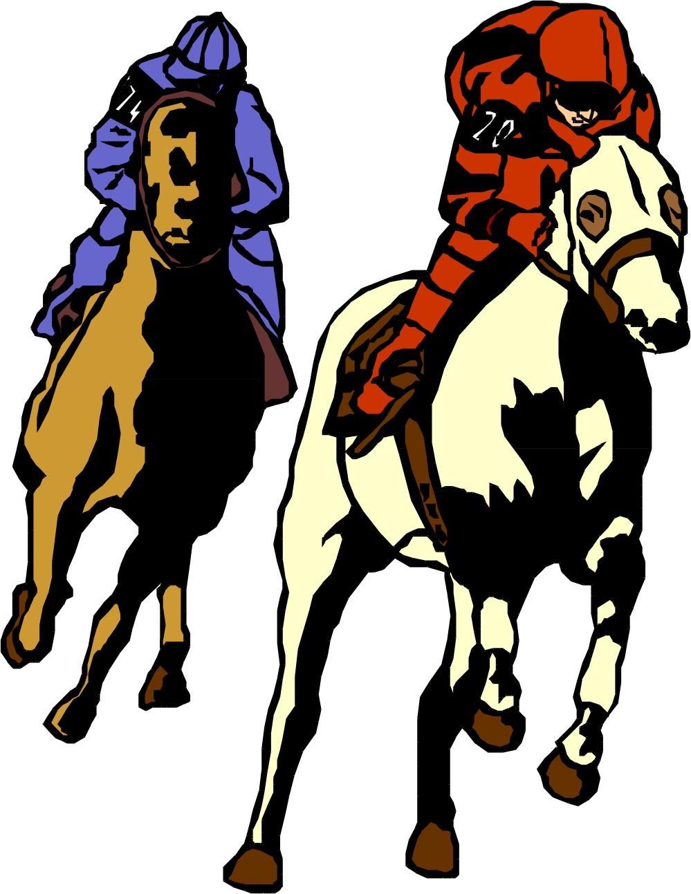 999x1293 Derby Horse Clip Art