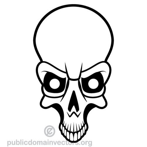 500x500 14122 Skull And Bones Clip Art Free Public Domain Vectors