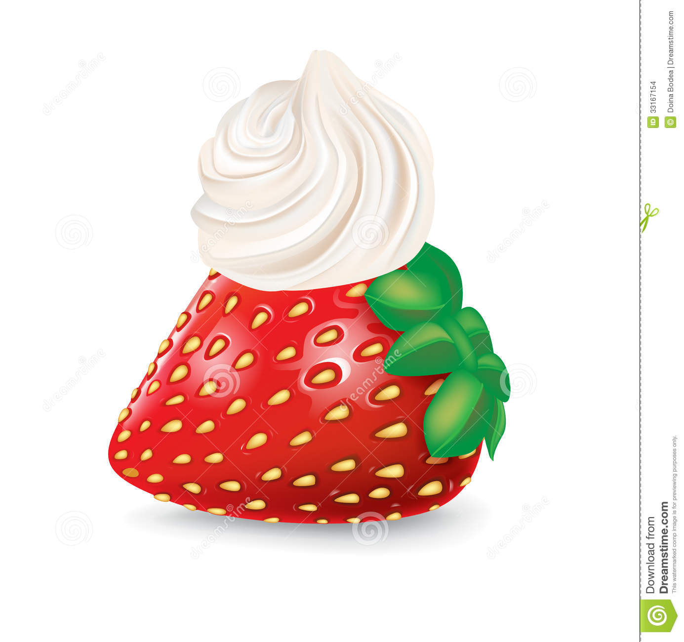 1385x1300 Cream Clipart Strawberry