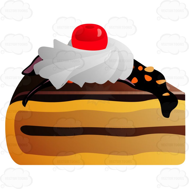 800x800 Piece Of Cake With Chocolate Frosting Chocolate Syrup Nuts Whipped