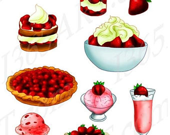340x270 Strawberry Clip Art Etsy