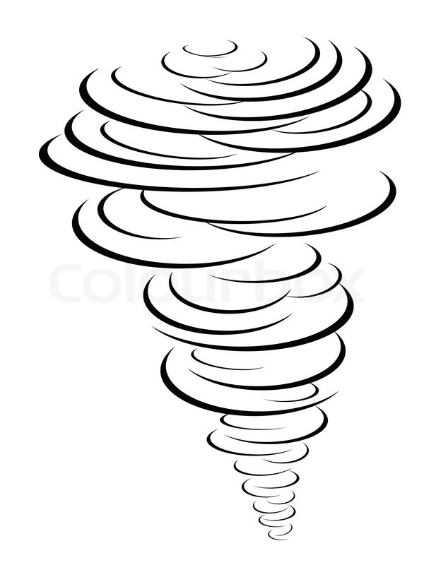 600x800 Isolated Black Tornado Symbol From White Background Stock Vector