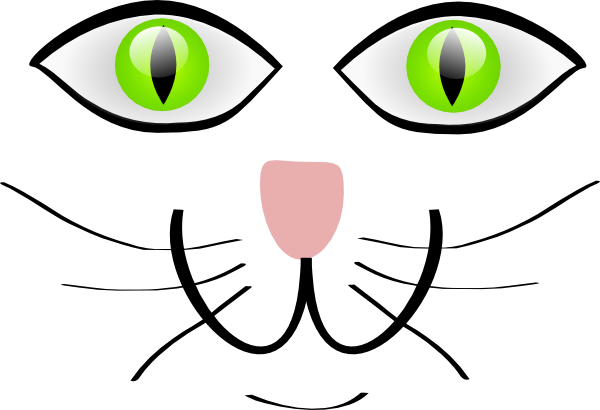 600x410 Cat Face Features Clip Art