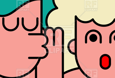 400x272 She Whispers In Woman's Ear Royalty Free Vector Clip Art Image