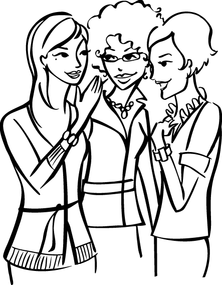 443x568 Whispering Voice Clipart