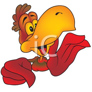 350x350 Cartoon Bird Whispering And Pointing