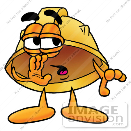450x450 Clip Art Graphic Of A Yellow Safety Hardhat Cartoon Character