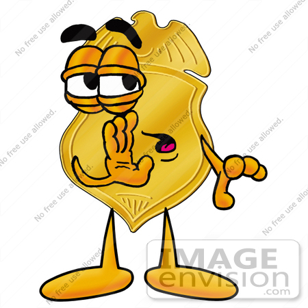 450x450 Clip Art Graphic Of A Gold Law Enforcement Police Badge Cartoon