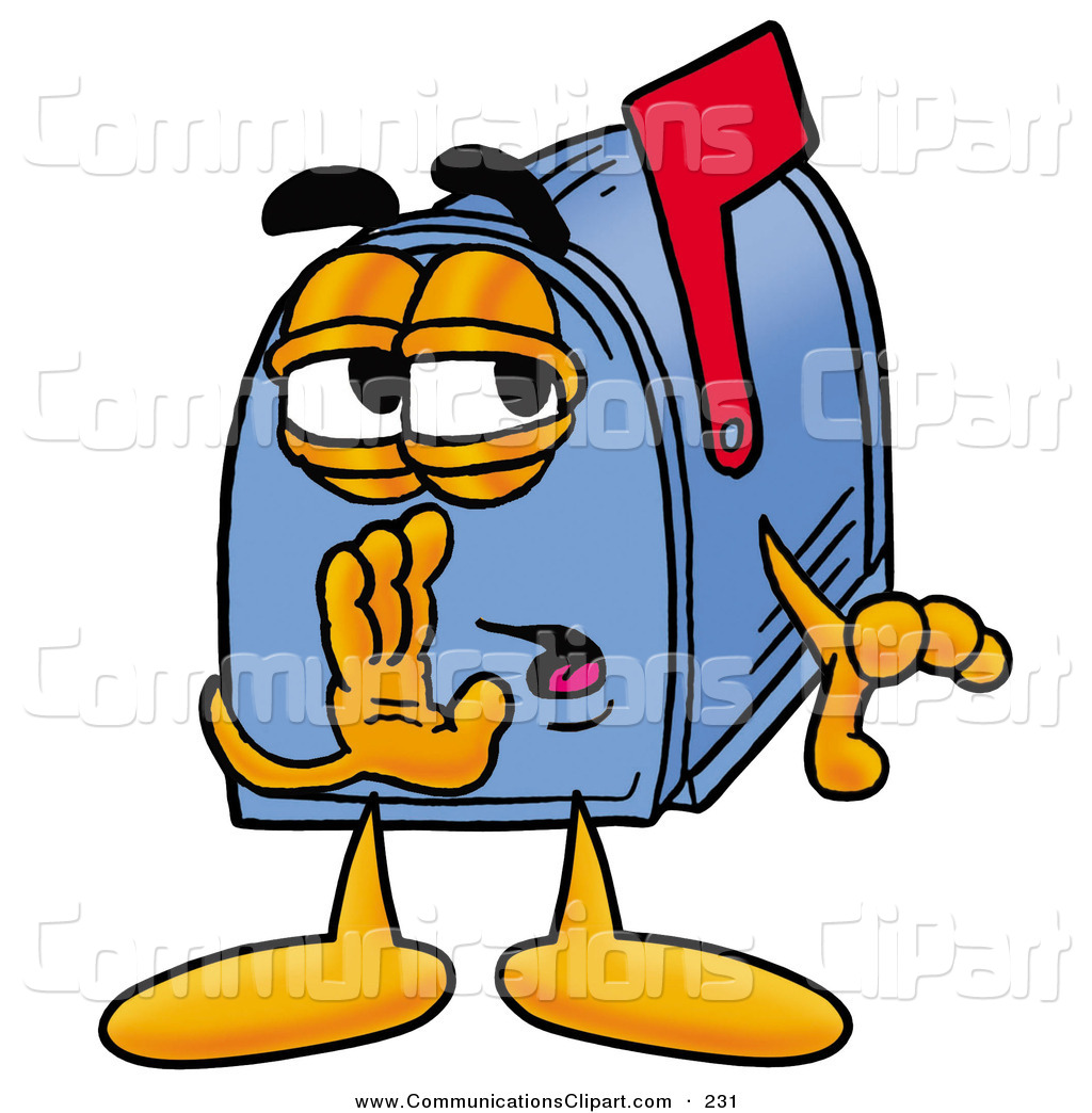 1024x1044 Communication Clipart Of A Cute Blue Postal Mailbox Cartoon