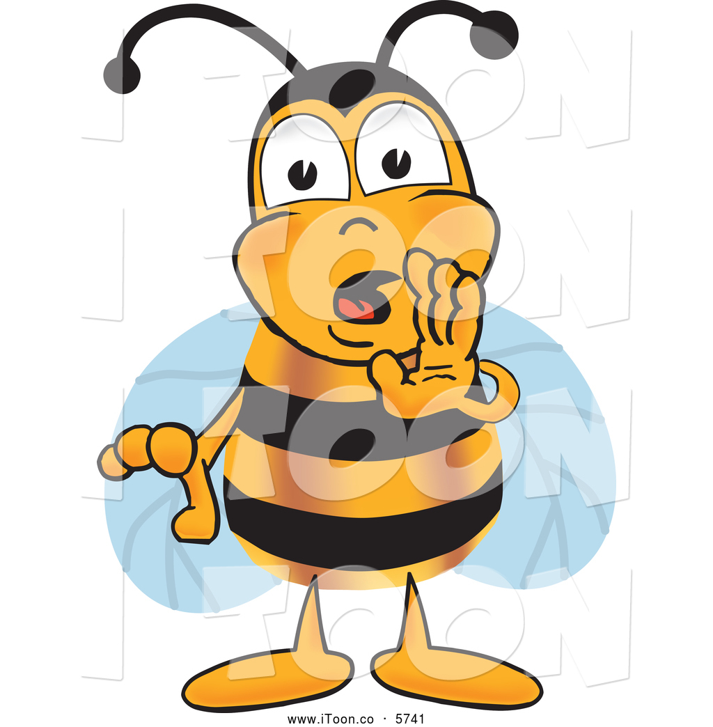 1024x1044 Royalty Free Cartoon Of A Sneaky Bee Mascot Cartoon Character