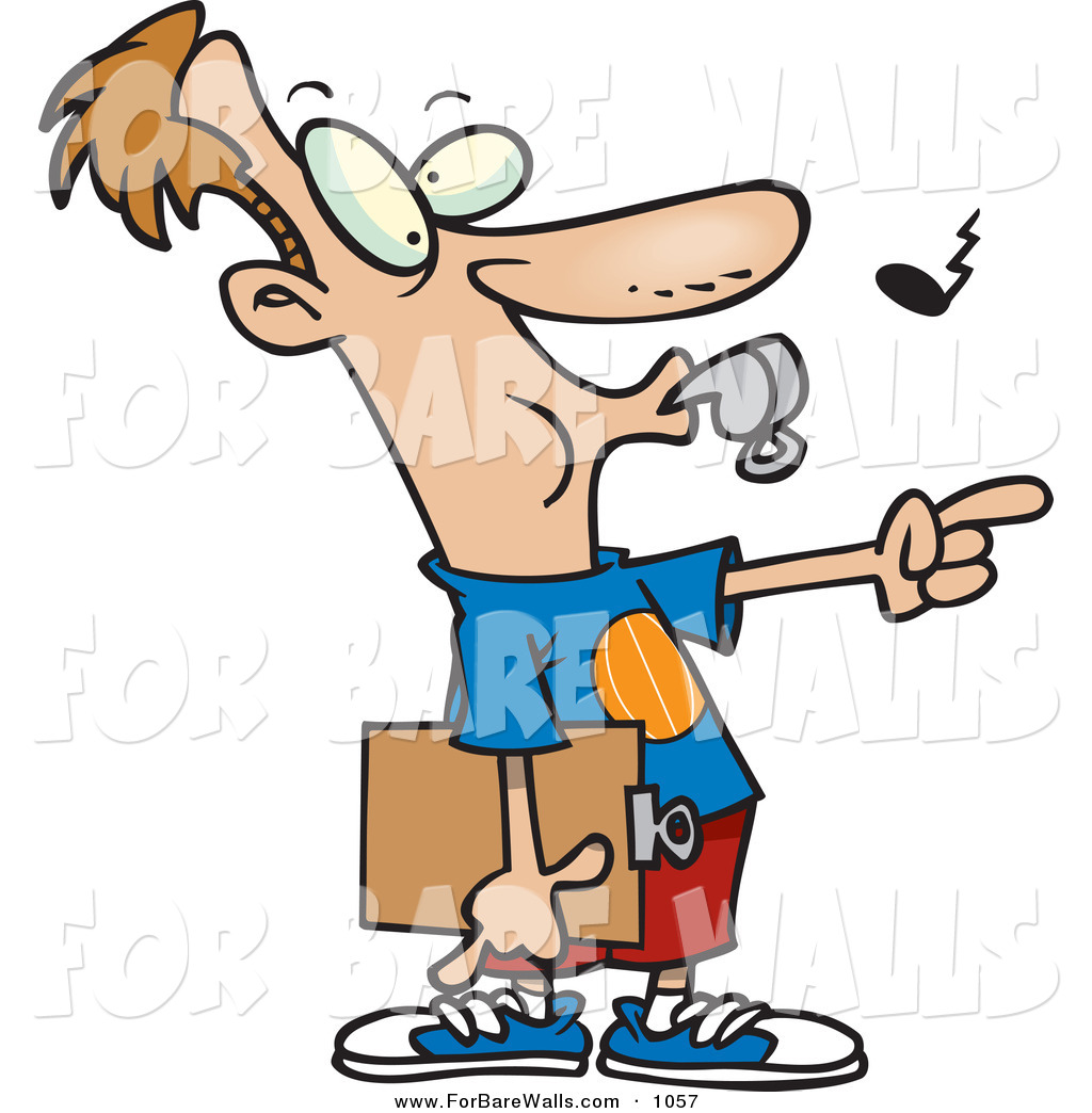 1024x1044 Printable Illustration Of A Cartoon Basketball Coach Whistling