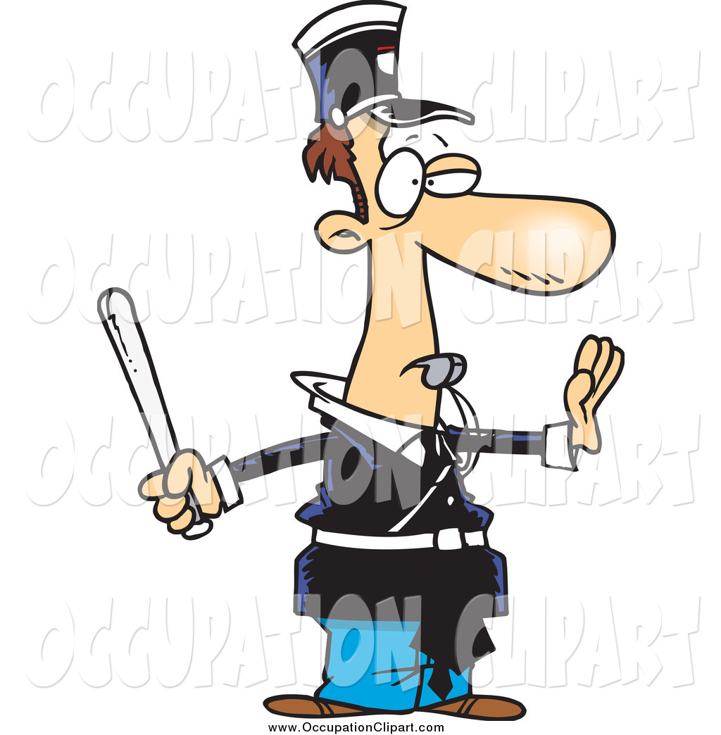 1024x1044 Clip Art Of A Cartoon Police Officer Gesturing To Stop