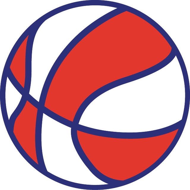 640x640 Basketball Red And White Stripes Vector