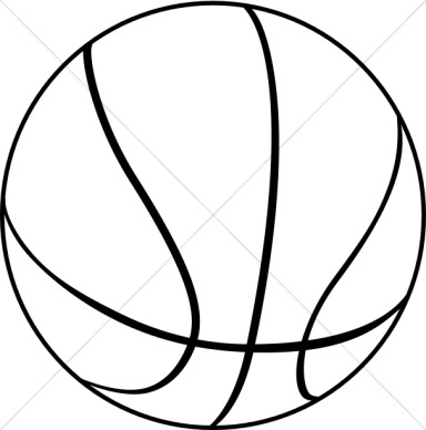 384x388 Black Amp White Clipart Basketball