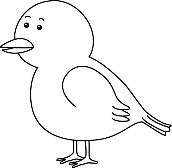 550x537 Black White Bird Clipart