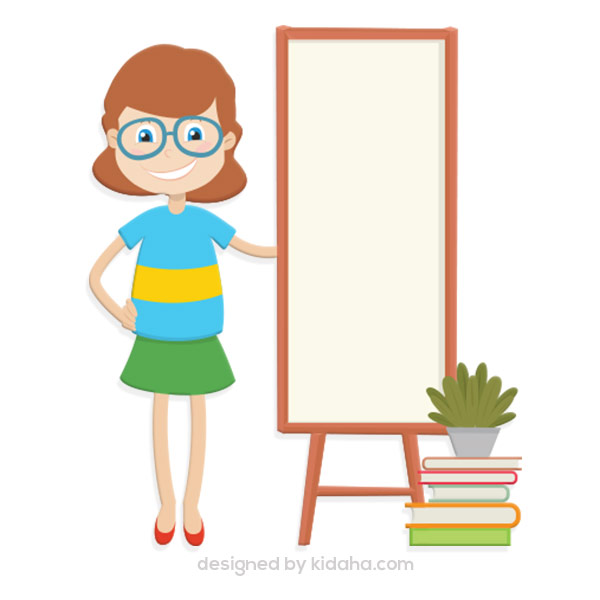 600x600 Free Girl Student Standing With White Board Free Education Clip