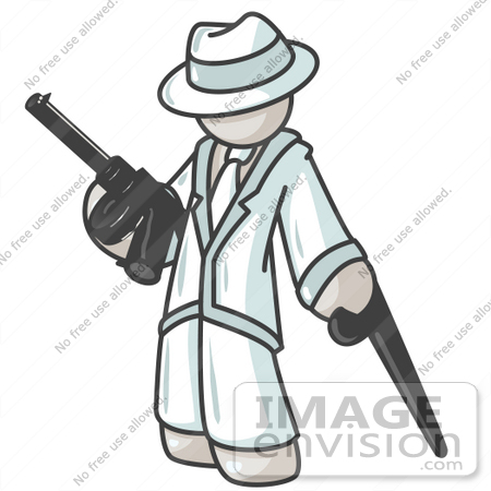 450x450 Clip Art Graphic Of A White Guy Character Holding A Gun