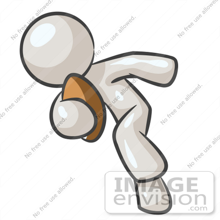 450x450 Clip Art Graphic Of A White Guy Character Playing Football