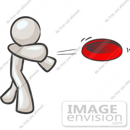 450x450 Clip Art Graphic Of A White Guy Character Throwing A Frisbee