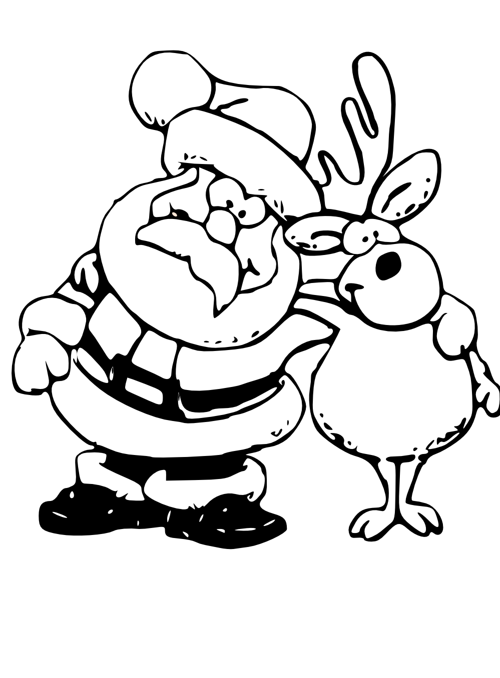 999x1356 Santa Clipart Black And White Many Interesting Cliparts