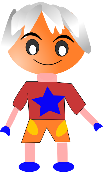 360x600 White Hair Cartoon Character Clip Art