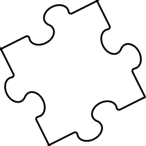 300x300 Black White Puzzle Piece Clip Art