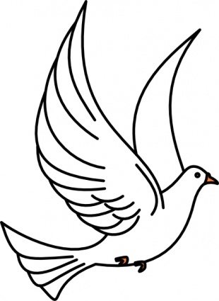 310x425 White Dove Clipart Cartoon