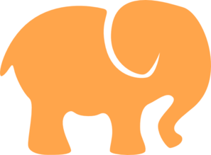 297x219 Orange White Elephant Clip Art