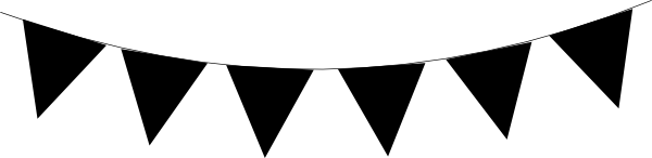 600x146 Free Flag Banner Clipart Black And White Image