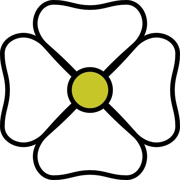 600x600 White Flower Clip Art Free Vector In Open Office Drawing Svg