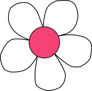 300x297 White Pink Daisy Clip Art